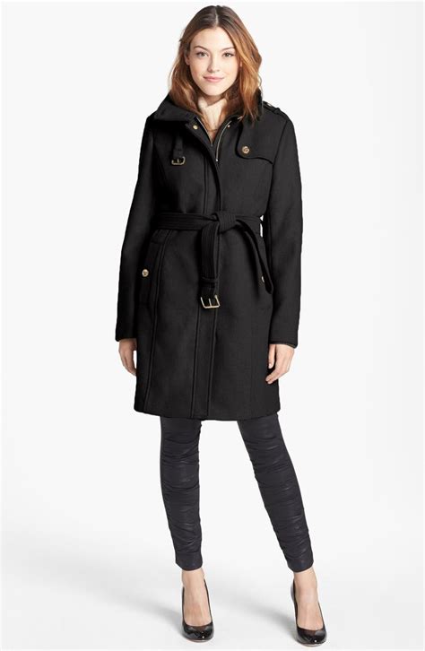 michael michael kors wool blend trench coat|Michael Kors winter coat women.